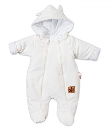 Kombinézka s dvojitým zapínaním, s kapucňou a uška, 86