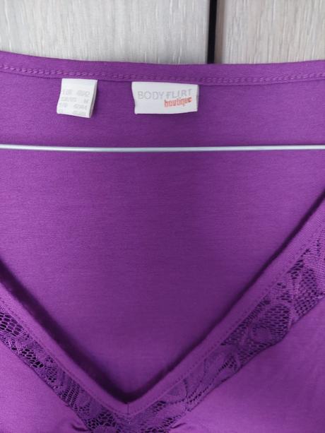 Fialové tričko bonprix top stav 40/42, bonprix,40