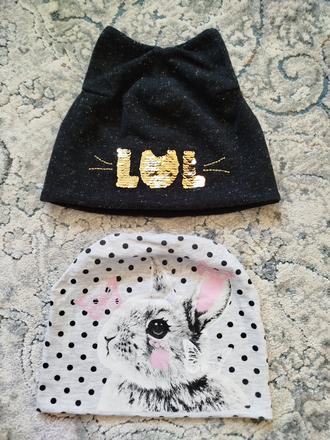 Krásne prechodné čiapky - obvod 46cm, 46