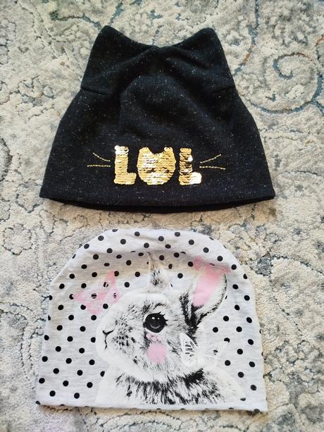 Krásne prechodné čiapky - obvod 46cm, 46