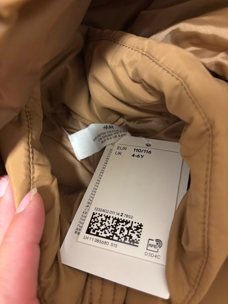 Vodoodpudivá vatovaná bunda, h&m,116