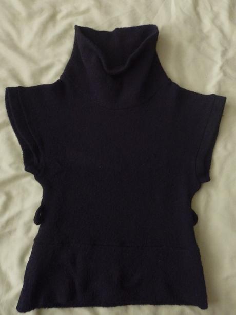 Pletený rolák bez rukáva m-l, m