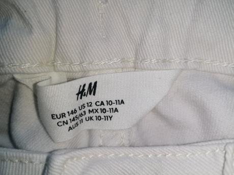 Riflové šortky 146, h&m,146