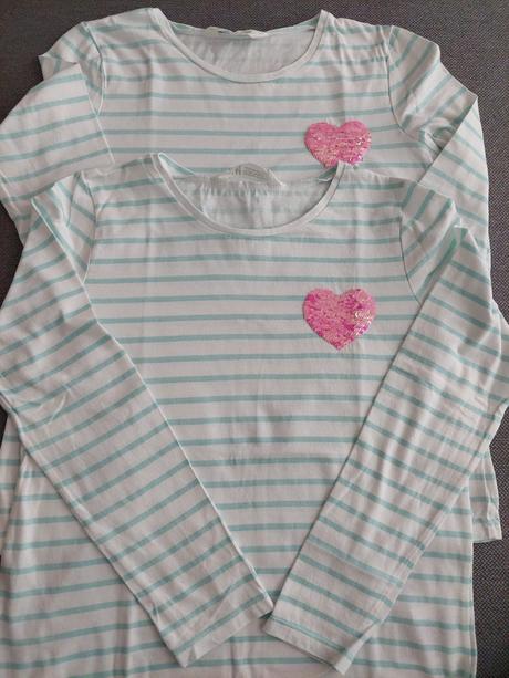 Tričko so srdiečkom premienacie, h&m,134