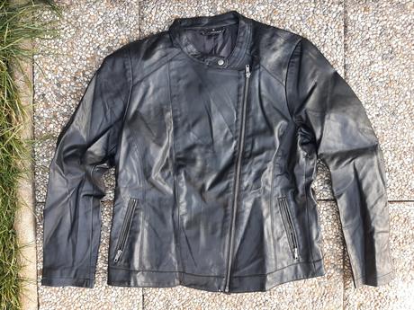 Zľava. značková koženková bunda čierna velk. xl., xl