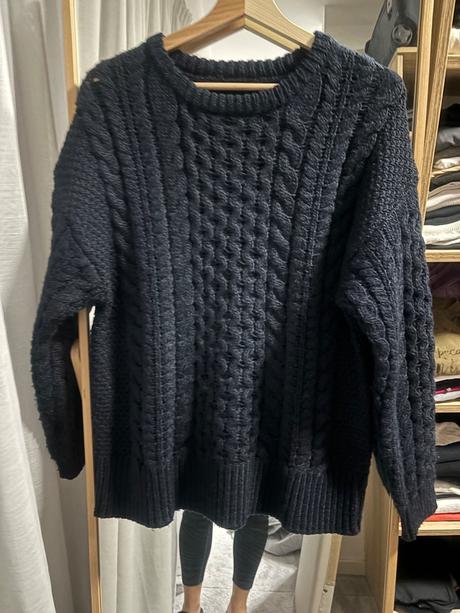 Tmavomodrý sveter oysho, s