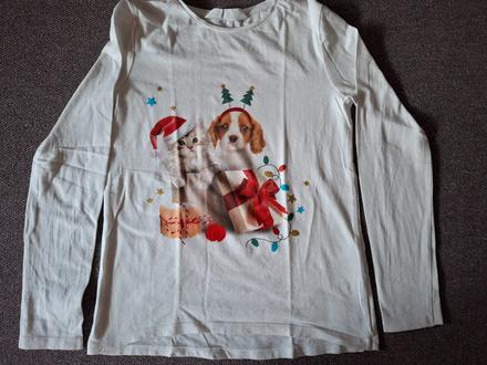 Tricka 3 ks aj vianocne, h&m,128