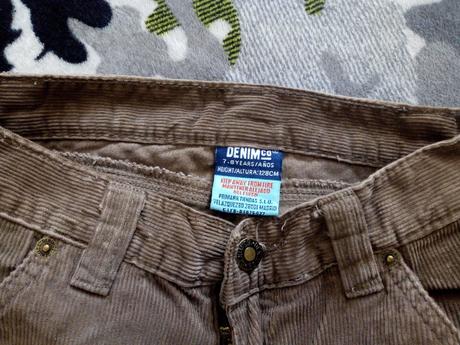 Menčestrové nohavice, denim co,128