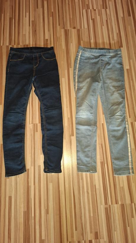 Džegínsy, h&m,140