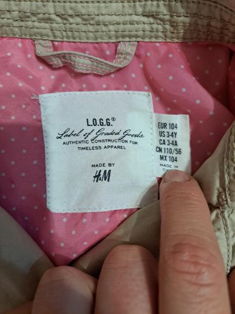 Trenčkot, h&m,104