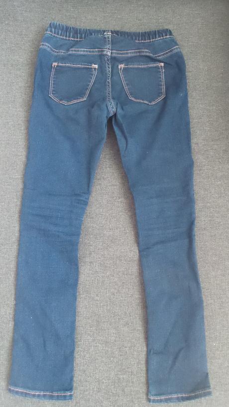 Tmavomodré džínsové legíny, h&m,128