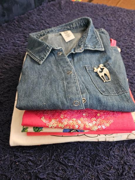 6ks triciek kratky rukav 134-140, next,134