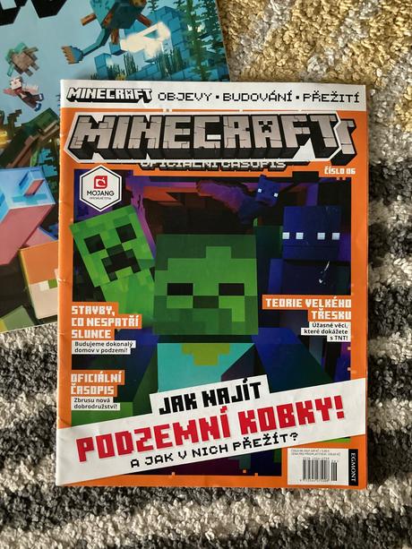 Minecraft oficiálny časopis a veľký plagát, 