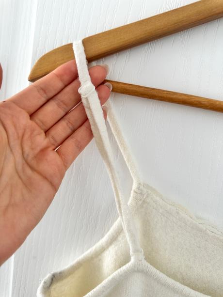 Luxusný top na ramienka vlna a kašmír, m