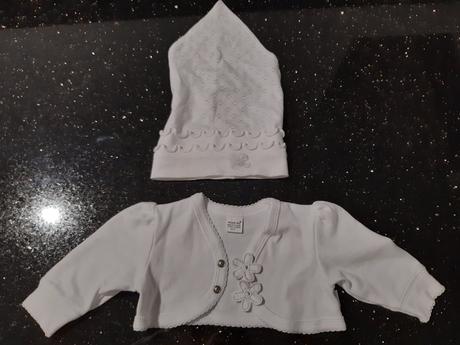 Na krst pre dievča č. 56-62 - šaty+bolerko+čiapka, 56