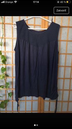 Modré tričko/ modré letné tričko, h&m,xxl