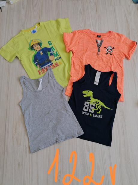 Chlapčenské tričká 4ks, 122