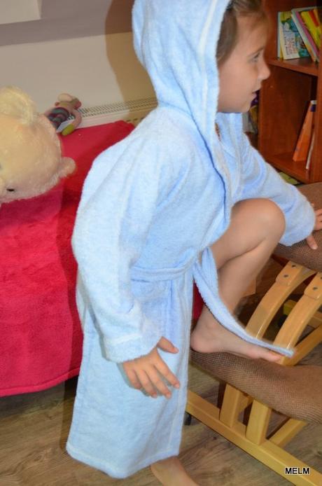 Župan detský froté melm bledomodrý, 110 / 116 / 122