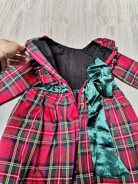 Vianočné kárované šaty - veľkosť 120, 130, 128