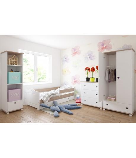 Detská posteľ so srdiečkom,rôzne veľkosti, šírka (cm): 90,dĺžka (cm): 200