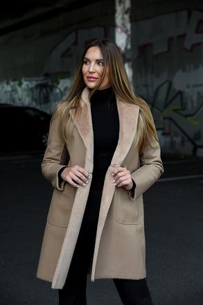 Stylovy kozeny kabat obojstranny, m