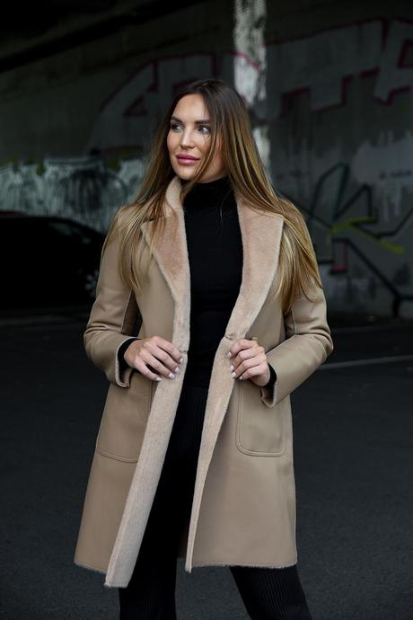 Stylovy kozeny kabat obojstranny, m