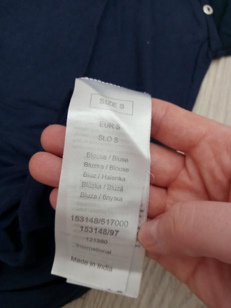 Modré tričko s gombickami, orsay,s