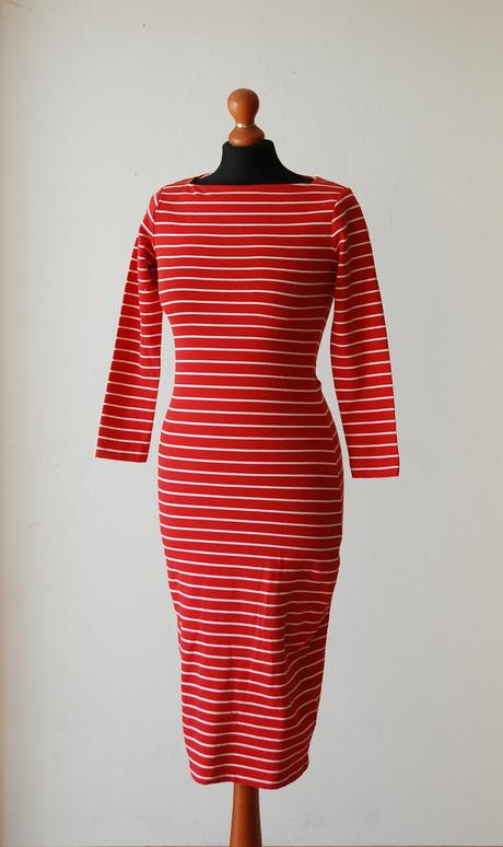 Pruhované midi šaty, timeout,xs