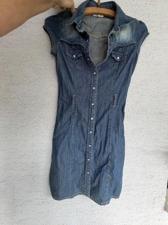 Otsay riflove koselove saty dzinsove s opaskom, orsay,xs