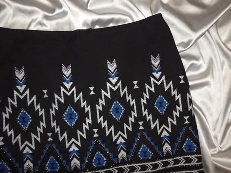 H&m divided vyšívaná sukňa, h&m,40