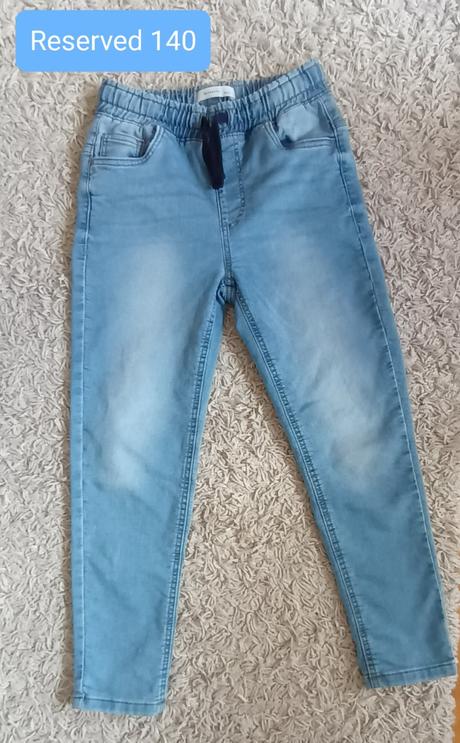 Džínsy na gumu v páse, reserved,140