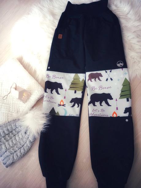 Rastúce softshellové nohavice - les, 86 - 146