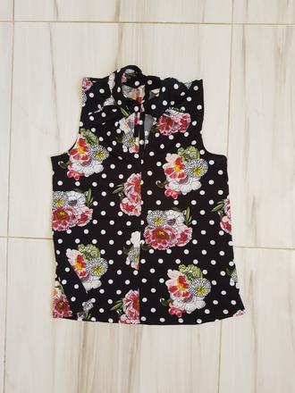 Dámska kvietkovana blúzka uni, s