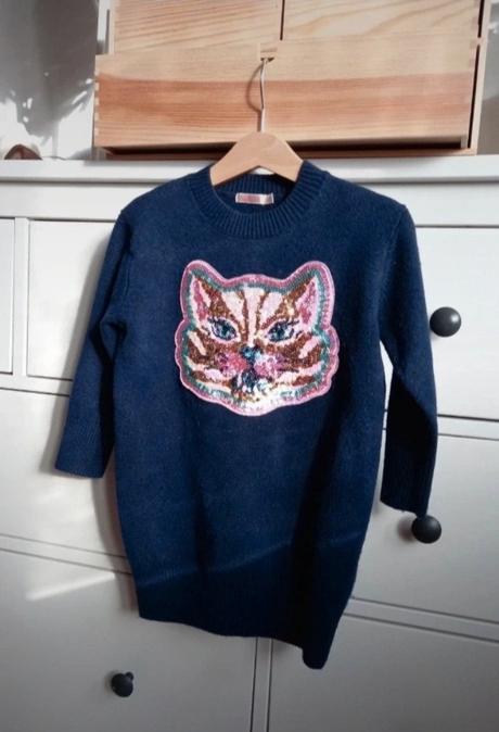 Pletené minišaty dlhý sveter billieblush, 104