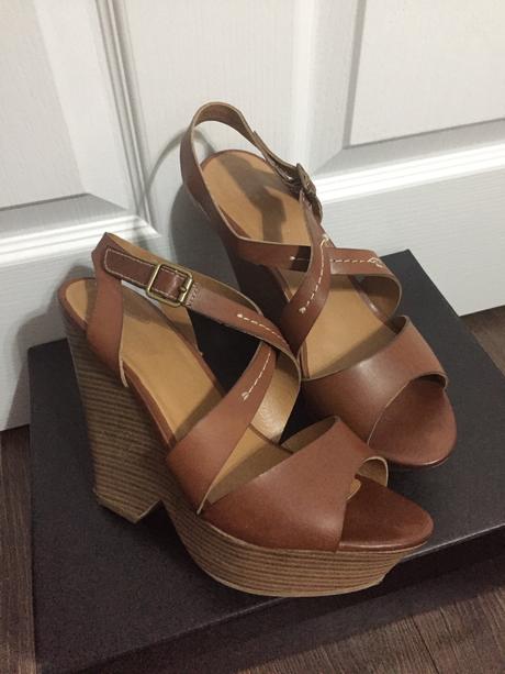 Hnede sandálky na platforme, graceland,38