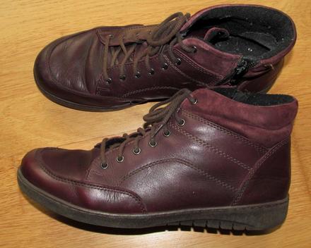 Členkové kožené topánky mierne zateplené, c. 40, 40