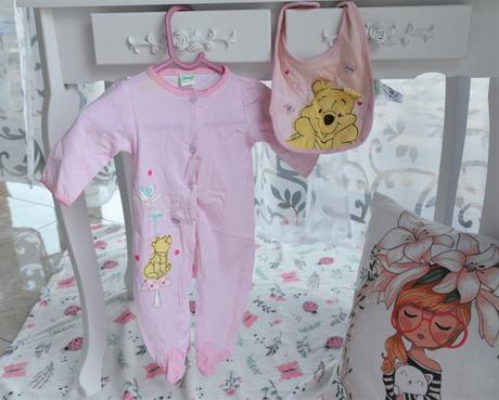 Dupačky-macko pú+podbradník-56, f&f,56