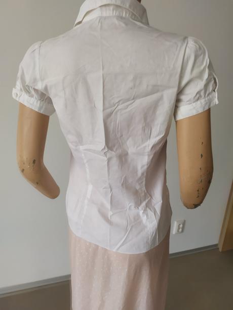 C279 biela bluzka  dva  x oblecena, papaya,s