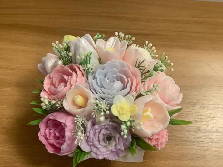 Mydlova kytica v krabičke, 