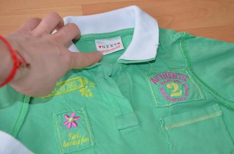 Tricko s dlhym rukavom styl polo, next,116