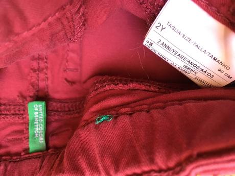 Nové bordové nohavice benetton, benetton,92