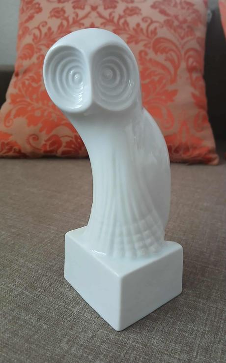 Krásna socha - sova na podstavci royal dux, 