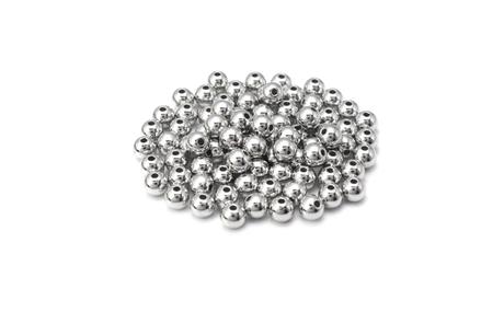 Korálky 10 mm - rhodium, 