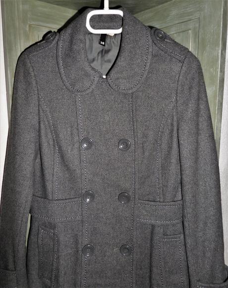 Dvojradový kabát, h&m,36