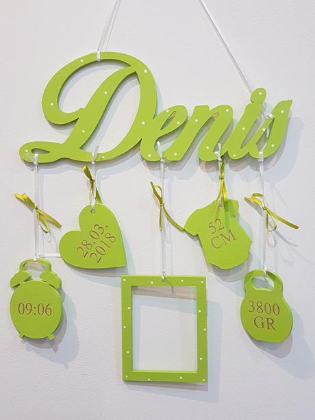 Meno na zavesenie s údajmi a fotorámikom, 