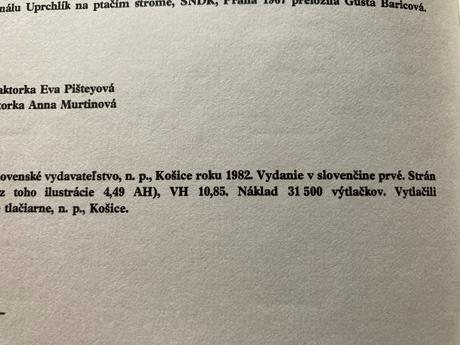 Utečenec na vtáčom strome (1982), 