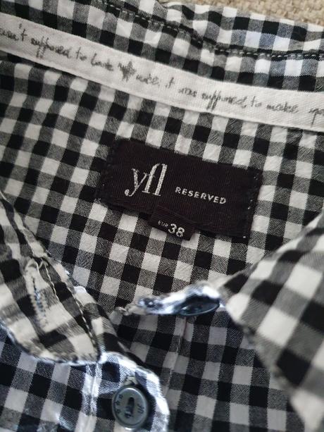 Kockovaná letná košeľa na uväzovanie veľ. 38, h&m,38