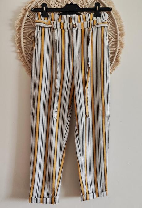 Pruhované nohavice c&a, c&a,xs