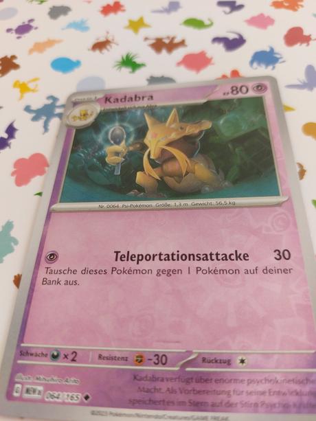 Zberateľská kartička pokémon kadabra, 