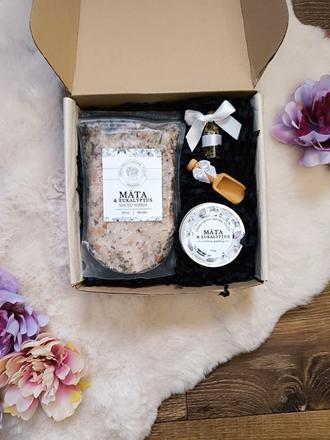 Handmade - peeling a soľ do kúpeľa mäta & eukalypt, 